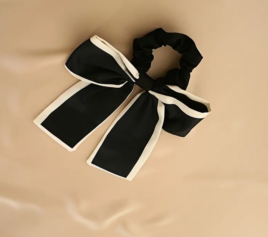 Black Bow Scrunchie