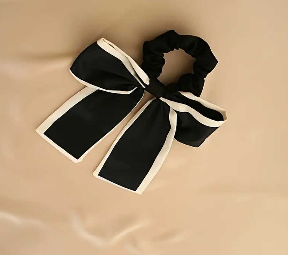 Black Bow Scrunchie