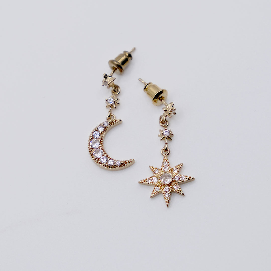 Celestial Star & Moon Earrings