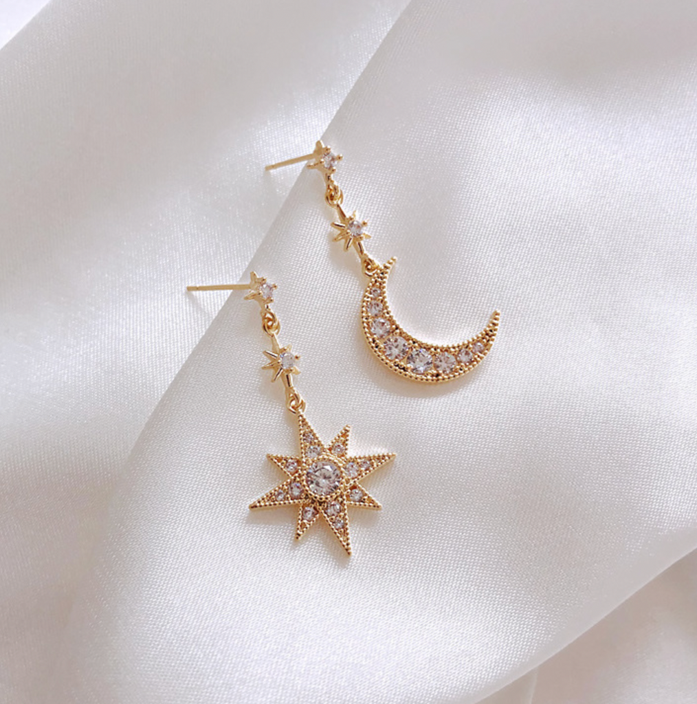 Buy Tiny Moon Earrings Tiny Star Earrings Stars Moons Tiny Stud Earrings  Zodiac Jewelry Moon Earrings Moon Star A1SF0702/03 Online in India - Etsy