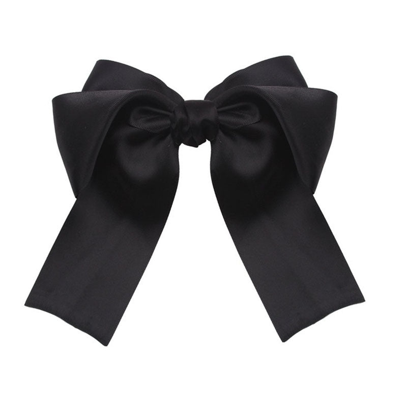 Satin Mini Bow in Black